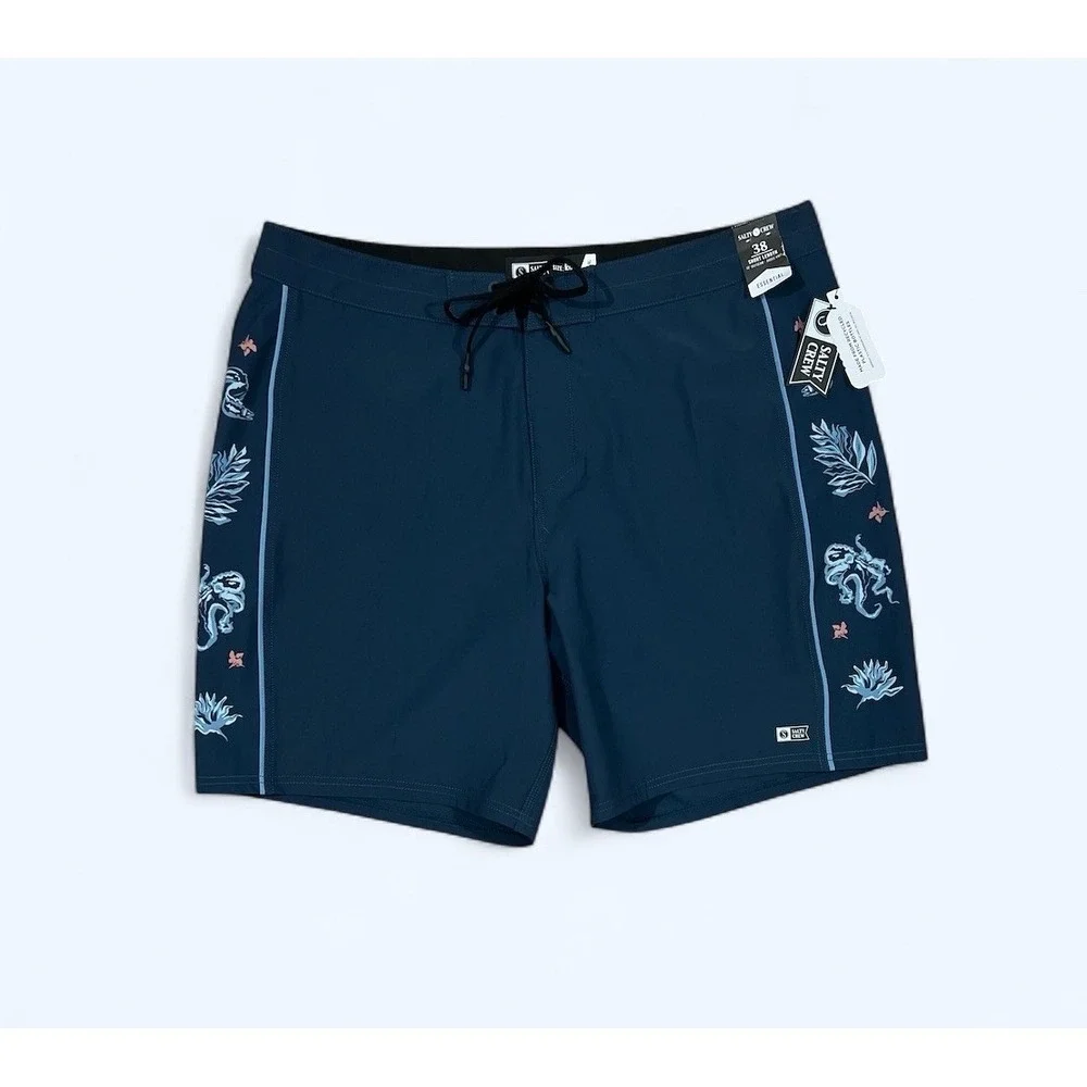 SALTY CREW ESSENTIAL SHORTS MENS 38 LIGHTWEIGHT BLUE